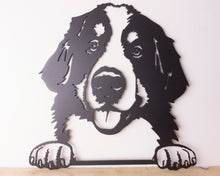 Load image into Gallery viewer, Bernese Mountain Dog Peeping Dog Wall Art / Garden Art - Unique Metalcraft
