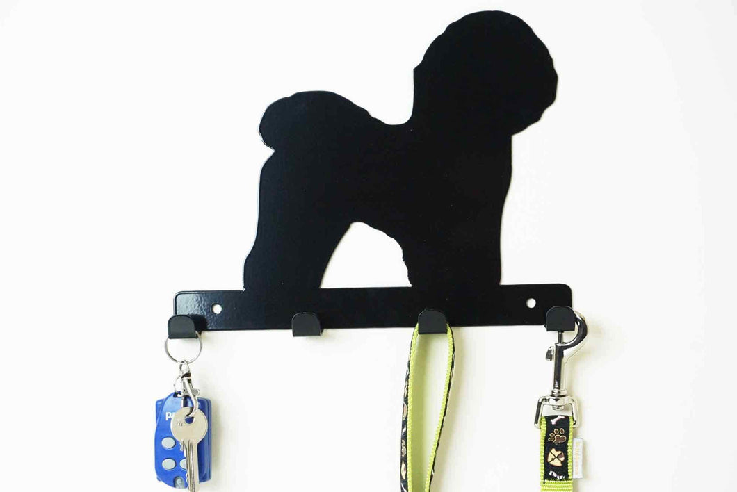 Bichon Frise - Dog Lead / Key Holder, Hanger, Hook - Unique Metalcraft