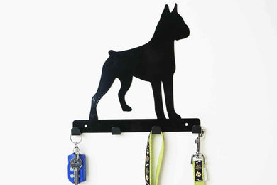 Boxer  - Dog Lead / Key Holder, Hanger, Hook - Unique Metalcraft