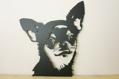 Chihuahua Dog Head Dog Wall Art / Garden Art - Unique Metalcraft