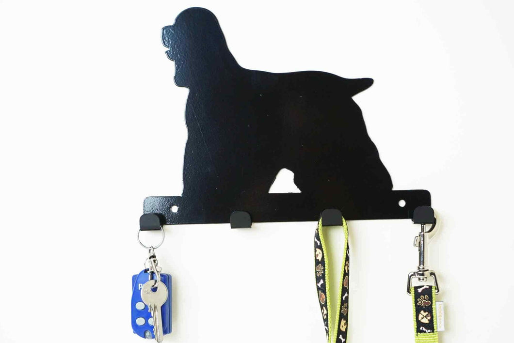 Cocker Spaniel - Dog Lead / Key Holder, Hanger, Hook - Unique Metalcraft