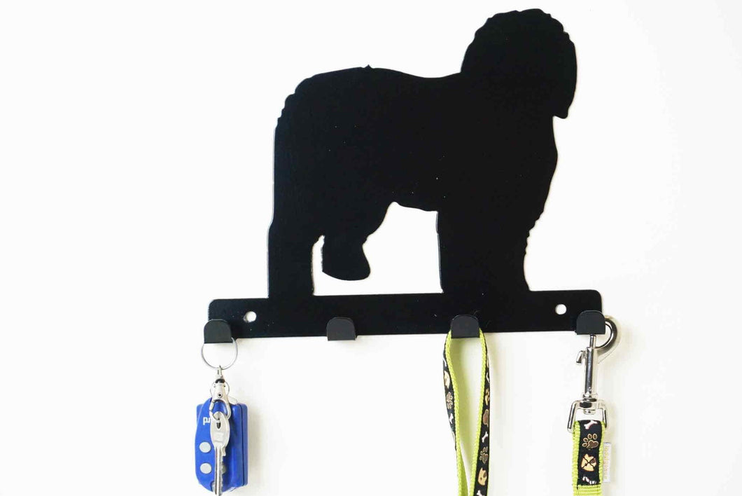 Old English Sheep Dog - Dog Lead / Key Holder, Hanger, Hook - Unique Metalcraft