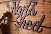 Load image into Gallery viewer, &#39;Nans Shed&#39; Sign Metal Wall Art - Unique Metalcraft
