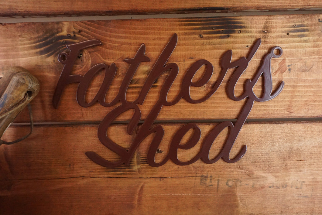 'Father's Shed' Sign Metal Wall Art - Unique Metalcraft