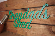 Load image into Gallery viewer, &#39;Grandad&#39;s Shed&#39; Sign Metal Wall Art - Unique Metalcraft
