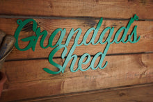 Load image into Gallery viewer, &#39;Grandad&#39;s Shed&#39; Sign Metal Wall Art - Unique Metalcraft

