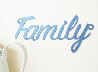 'Family' Sign Metal Wall Art - Unique Metalcraft