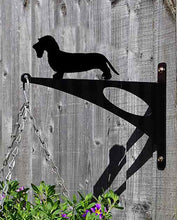 Load image into Gallery viewer, Dachshund Wire Haired Hanging Basket Bracket - Unique Metalcraft
