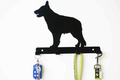 German Shepherd - Dog Lead / Key Holder, Hanger, Hook - Unique Metalcraft