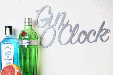 'Gin O'Clock' Sign Metal Wall Art - Unique Metalcraft