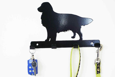 Golden Retriever - Dog Lead / Key Holder, Hanger, Hook - Unique Metalcraft