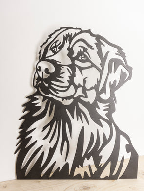 Golden Retriever Dog Wall Art / Garden Art - Unique Metalcraft