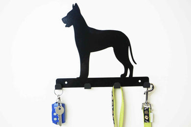 Great Dane - Dog Lead / Key Holder, Hanger, Hook - Unique Metalcraft