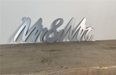 'Mr & Mr' - Steel Metal Hanging Sign Wall Art - Unique Metalcraft