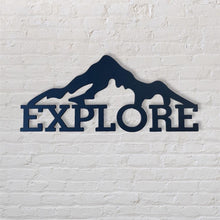 Load image into Gallery viewer, &#39;Explore&#39; - Steel Metal Hanging Sign Wall Art - Unique Metalcraft
