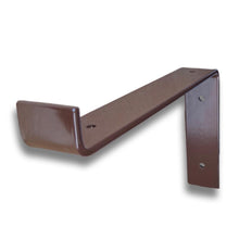 Load image into Gallery viewer, Mahogany Brown - RAL 8016 - scaffold board shelf brackets - 100mm - 325mm - Unique Metalcraft
