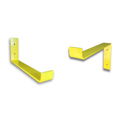 Yellow - RAL 1018 scaffold board shelf brackets - 100mm -325mm - Unique Metalcraft