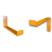 Load image into Gallery viewer, Orange - RAL 2000 - scaffold board shelf brackets - 100mm - 325mm - Unique Metalcraft
