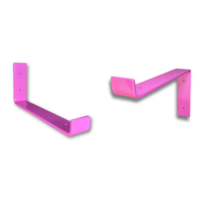 Party Pink - RAL 4003 - scaffold board shelf brackets - 100mm - 325mm - Unique Metalcraft