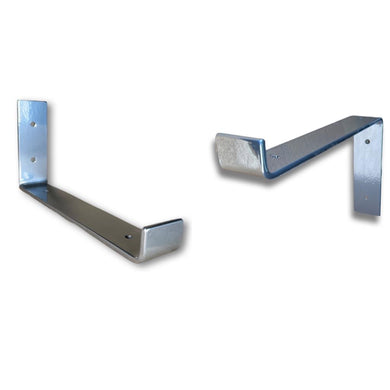 Chrome - scaffold board shelf brackets - 100mm - 325mm - Unique Metalcraft