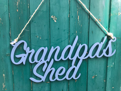'Grandpa's Shed' Sign Metal Wall Art - Unique Metalcraft