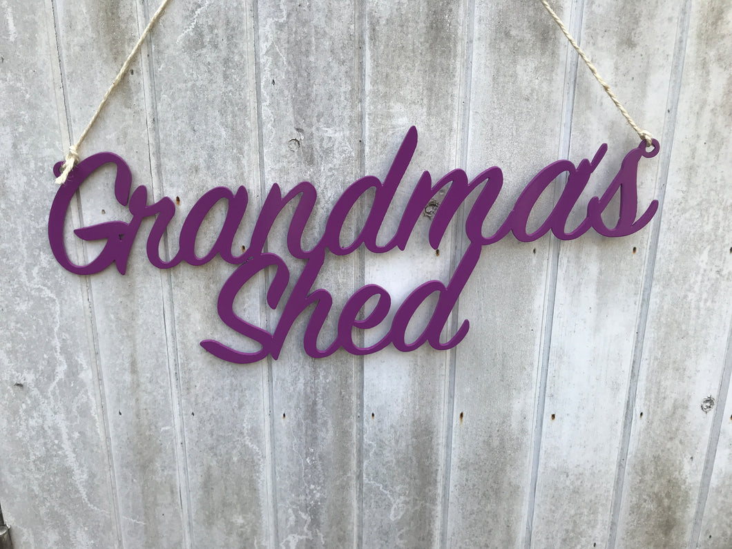 'Grandma's Shed' Sign Metal Wall Art - Unique Metalcraft