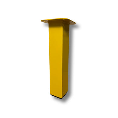 Yellow Square Metal Table Legs | Bench Legs |Bar  200mm -1000mm - RAL 1018 - Unique Metalcraft