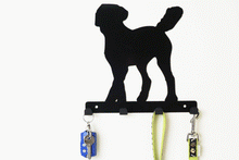 Load image into Gallery viewer, Labradoodle - Dog Lead / Key Holder, Hanger, Hook - Unique Metalcraft
