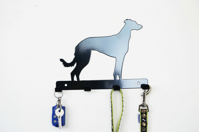 Lurcher - Dog Lead / Key Holder, Hanger, Hook - Unique Metalcraft