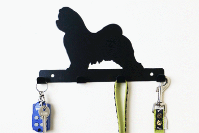 Maltese Terrier Long Haired - Dog Lead / Key Holder, Hanger, Hook - Unique Metalcraft