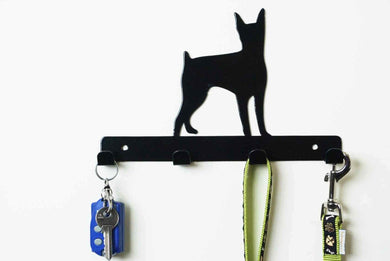 Miniature Pinscher - Dog Lead / Key Holder, Hanger, Hook - Unique Metalcraft