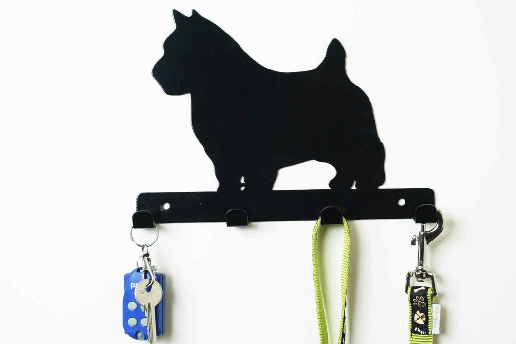 Norwich Terrier - Dog Lead / Key Holder, Hanger, Hook - Unique Metalcraft