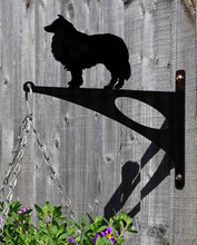 Load image into Gallery viewer, Rough Collie Hanging Basket Bracket - Unique Metalcraft
