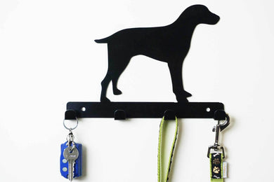 Weimaraner - Dog Lead / Key Holder, Hanger, Hook - Unique Metalcraft