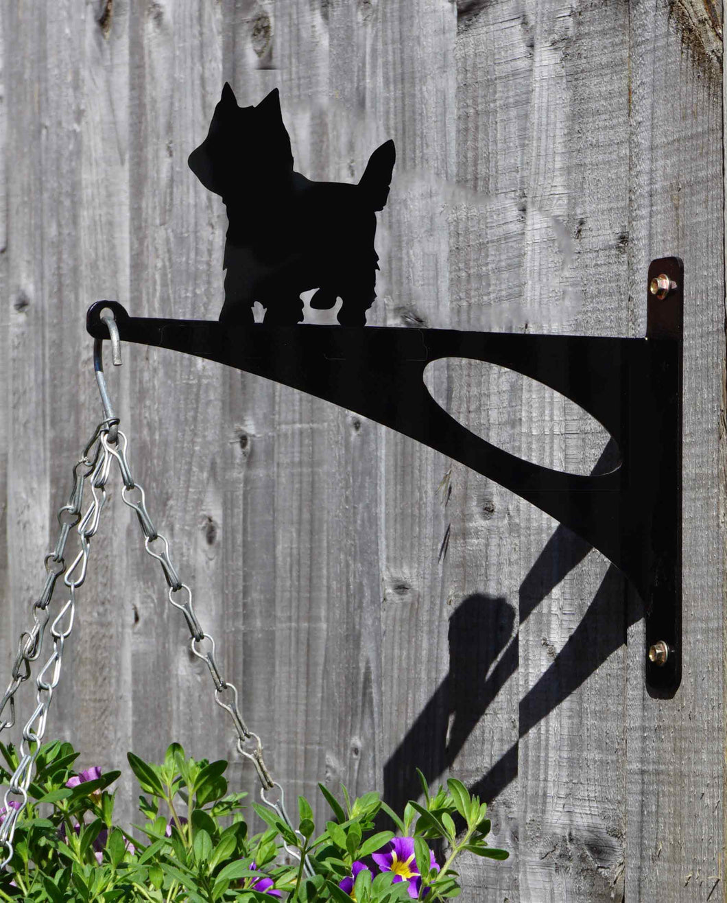 Yorkshire Terrier Hanging Basket Bracket - Unique Metalcraft