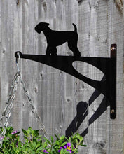 Load image into Gallery viewer, Airedale Terrier Hanging Basket Bracket - Unique Metalcraft
