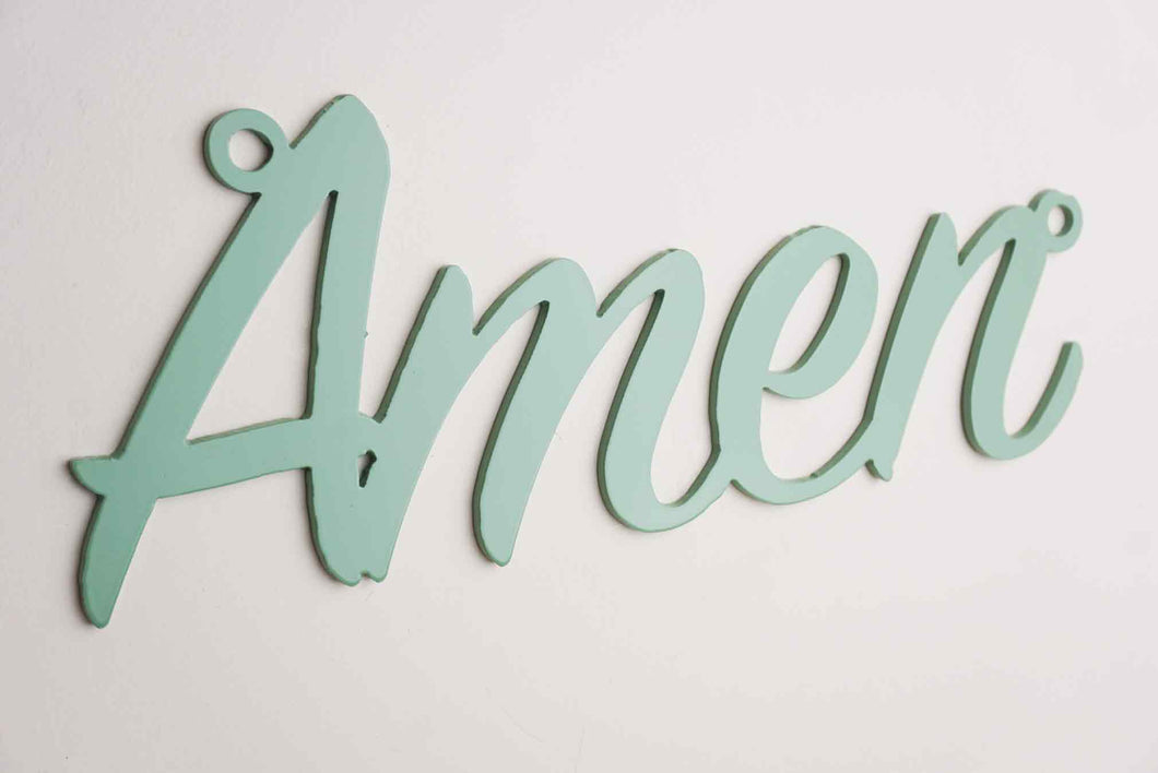 'Amen' Sign Metal Wall Art - Unique Metalcraft