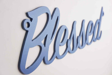 'Blessed' Sign Metal Wall Art - Unique Metalcraft