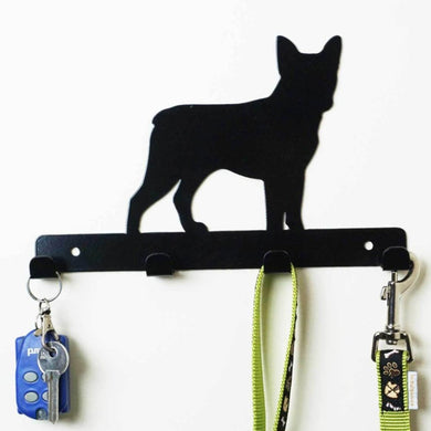Boston Terrier - Dog Lead / Key Holder, Hanger, Hook - Unique Metalcraft