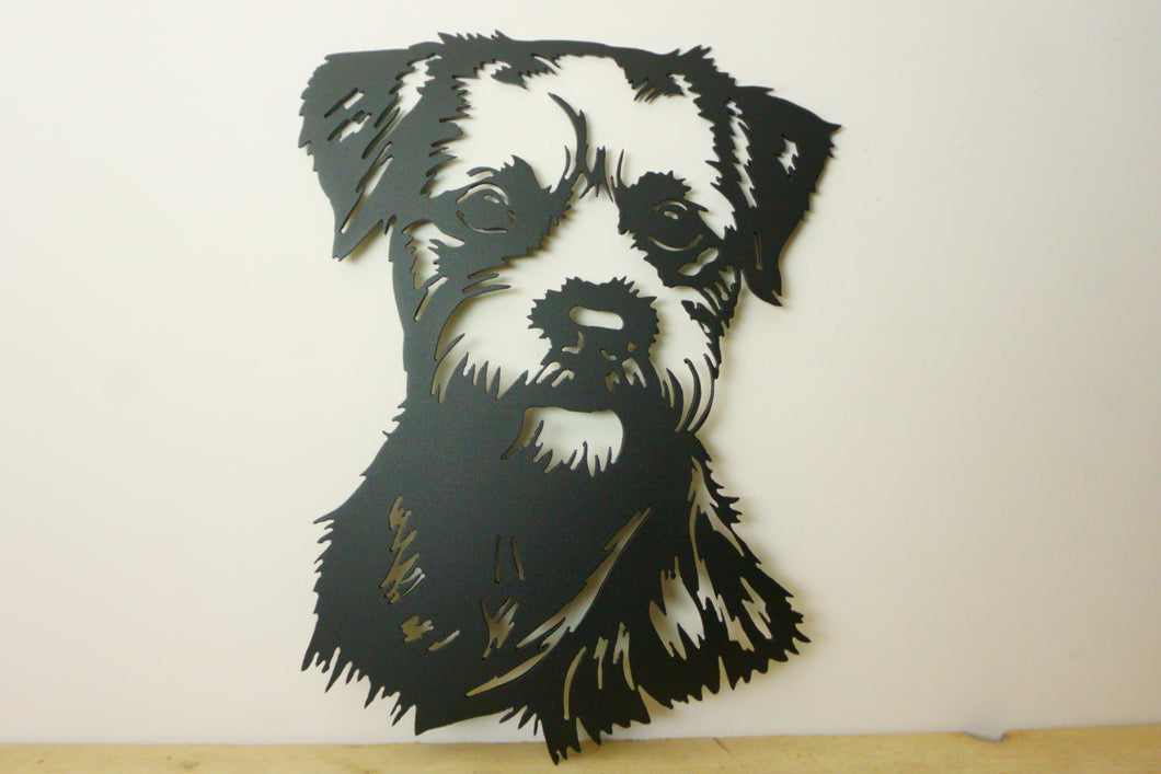 Border Terrier Dog Wall Art / Garden Art - Unique Metalcraft