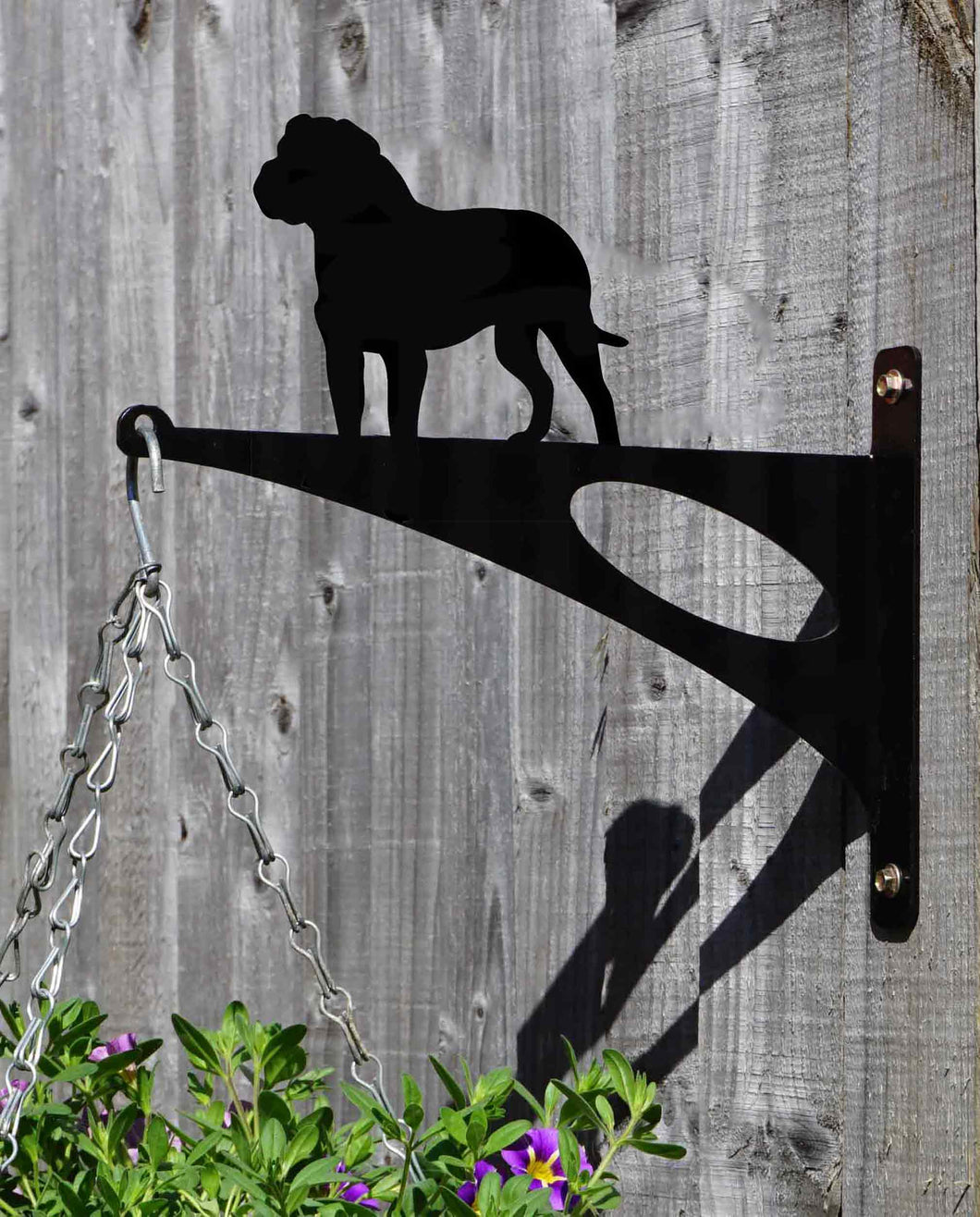 Bull Mastiff Hanging Basket Bracket - Unique Metalcraft