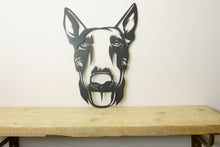 Load image into Gallery viewer, English Bull Terrier Head Dog Wall Art / Garden Art - Unique Metalcraft
