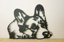 Load image into Gallery viewer, Corgi Dog Head Dog Wall Art / Garden Art - Unique Metalcraft
