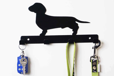 Dachshund - Dog Lead / Key Holder, Hanger, Hook - Unique Metalcraft