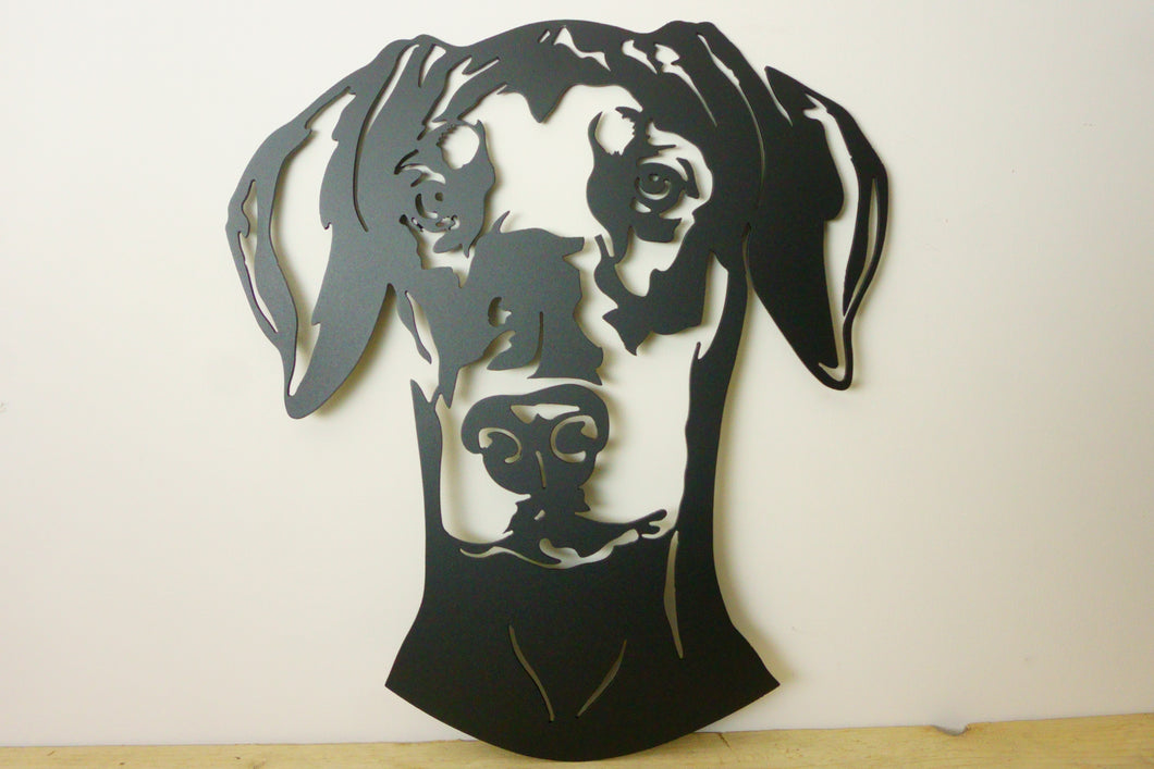 Doberman Head Dog Wall Art / Garden Art - Unique Metalcraft