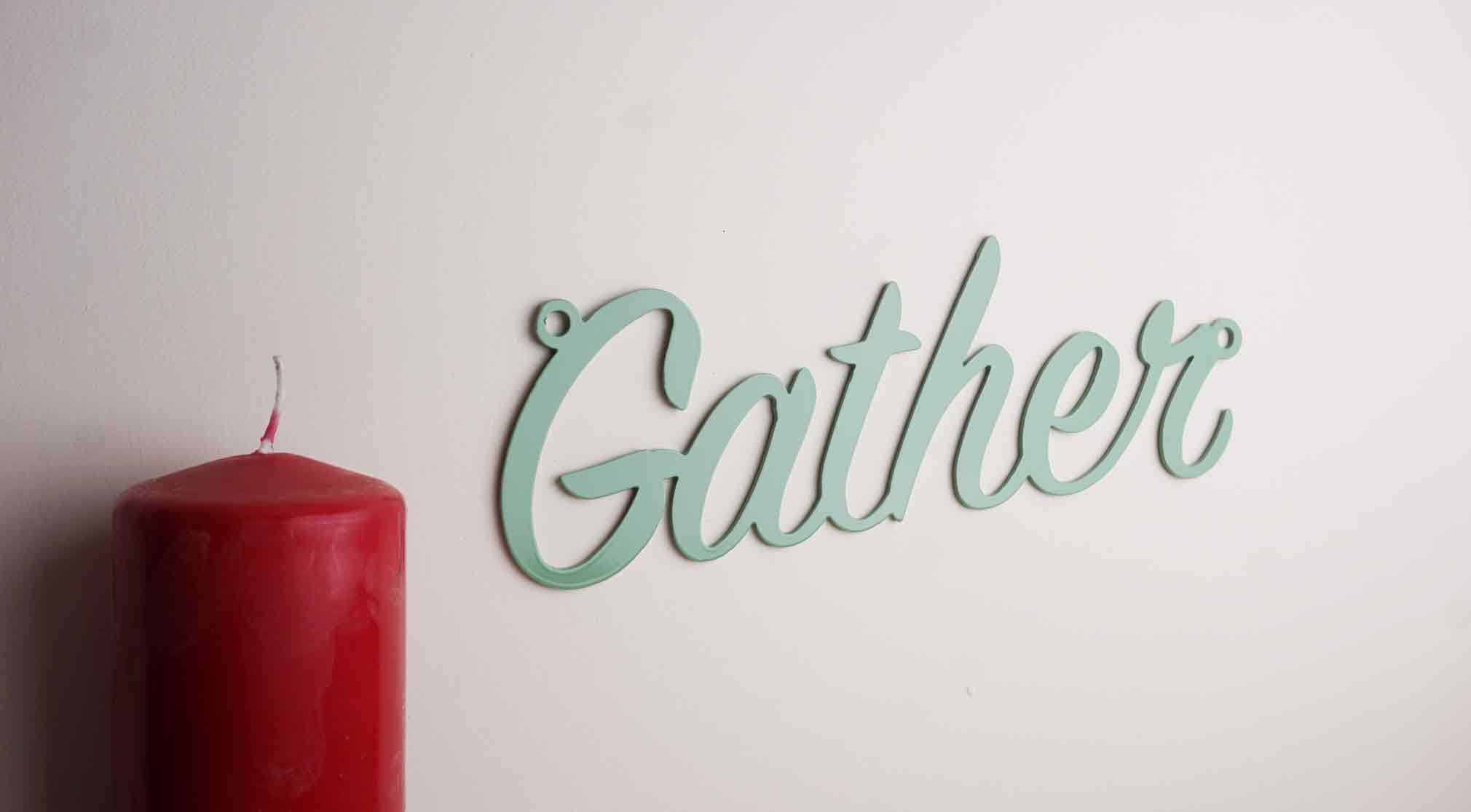 Gather Large Tin Signs TERESA'S COLLECTIONS Large Gather Sign For Home
