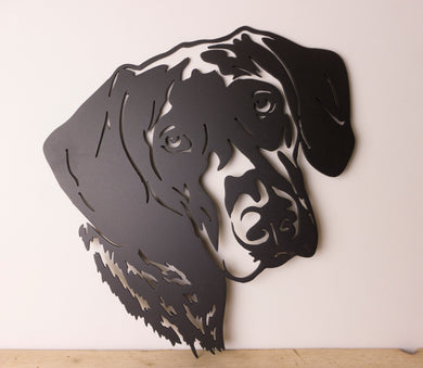 German Short Haired Pointer Side Dog Wall Art / Garden Art - Unique Metalcraft