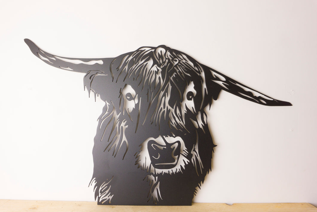 Highland Cow Animal Wall Art / Garden Sculptures - Unique Metalcraft