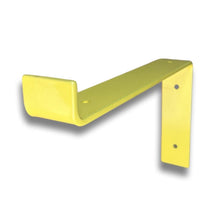 Load image into Gallery viewer, Yellow - RAL 1018 scaffold board shelf brackets - 100mm -325mm - Unique Metalcraft

