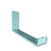 Load image into Gallery viewer, Pale Green - RAL 6021 - scaffold board shelf brackets - 100mm - 325mm - Unique Metalcraft
